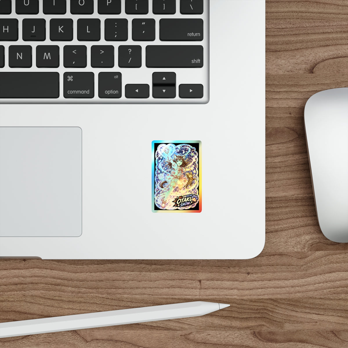 Holographic Stella transforming into a magic girl sticker