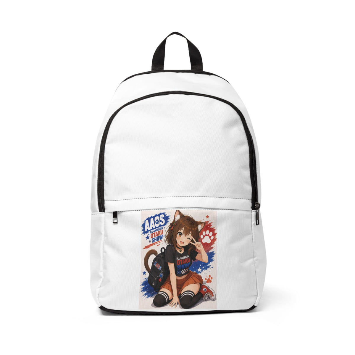 Stella with a cute pose backpack