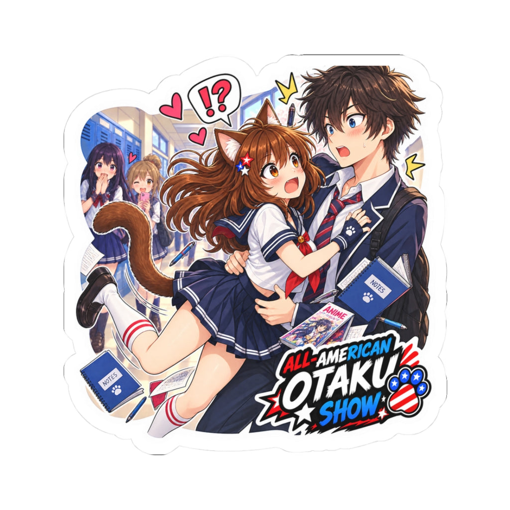 Stella falling into her crush at school sticker