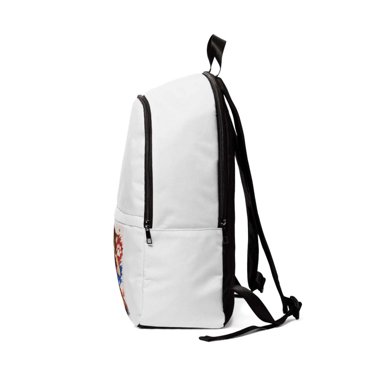 Stella with a cute pose backpack