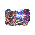 Stella Fighting an Alian menace sticker